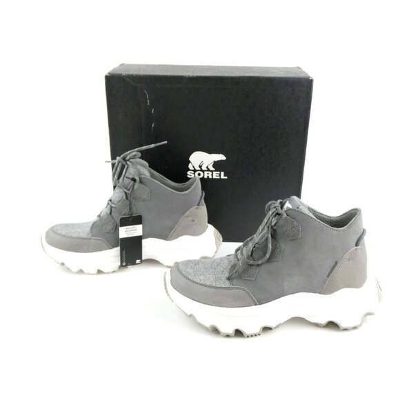 Sorel Women's Kinetic Breakthru Caribou Waterproof Insulated Boots 9.5 Quarry/Se - Picture 2 of 16